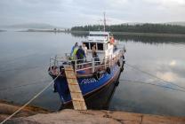 Корабль "Рассвет" доставил участников фестиваля по Белому морю на острова Кузова (в рамках этнокультурной программы фестиваля)